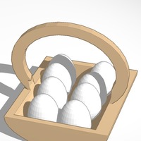 Small egg basket with eggs 3D Printing 14822