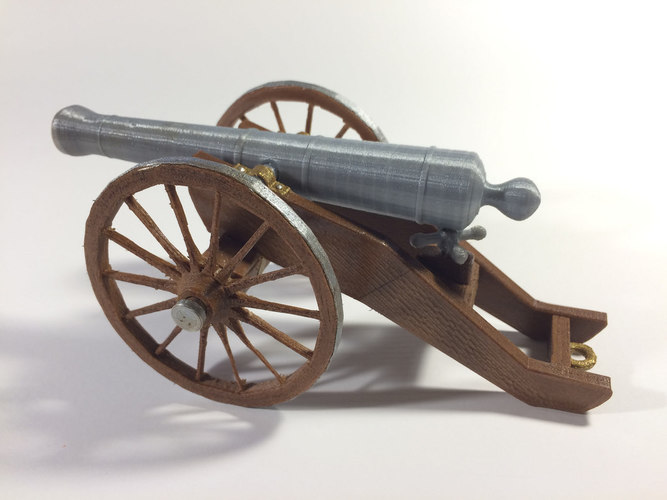 Civil War Field Cannon Model Kit 3D Print 148479