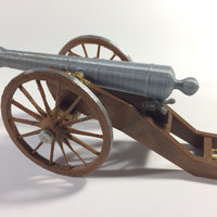 Small Civil War Field Cannon Model Kit 3D Printing 148479