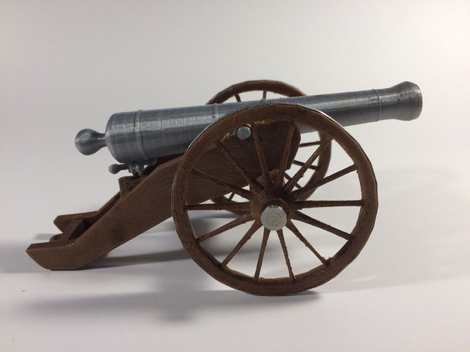 Civil War Field Cannon Model Kit 3D Print 148480