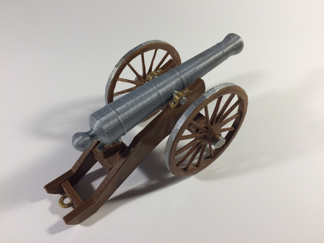 Civil War Field Cannon Model Kit 3D Print 148481