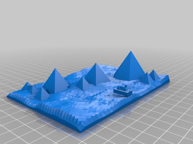 accuarate model of pyramids and sphinx of giza 3D Print 14863