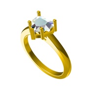 Small 3D CAD Model For Beautiful Heart Engagement Ring 3D Printing 148898