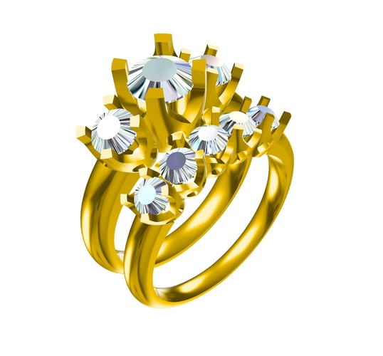 3D Jewelry CAD Model Of Wedding Ring In STL Format 3D Print 148901