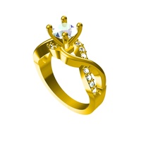 Small Engagement Ring 3D CAD Model In STL Format 3D Printing 149116