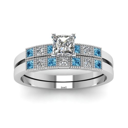 Jewelry 3D CAD Model Beautiful Bridal Ring Set 3D Print 149310