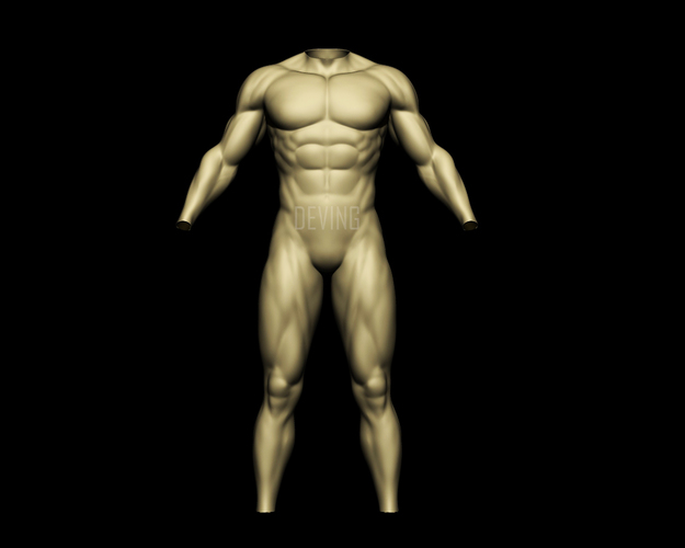 Batman muscle body for Muscle Suit Cosplay 3D Print 149522