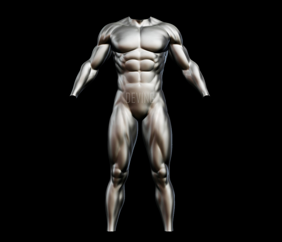 Batman muscle body for Muscle Suit Cosplay 3D Print 149525