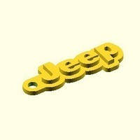 Small Jeep Keychain (Customizable) 3D Printing 149554