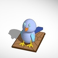 Small the blue bird 3D Printing 14982