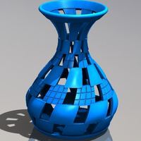 Small checker vase twisted 3D Printing 149863
