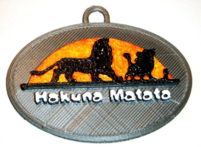 Hakuna Matata - Lion King Keychain 3D Print 150204