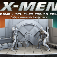 X-MEN Diorama - Deadpool / 3D model for 3D Printing - Thumbnail 3