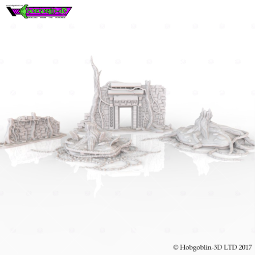 HG3D Overgrown Ruins Pack 3D Print 150569 HG3D Overgrown Ruins Pack 3D Print 150569