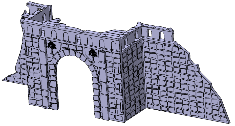 Village broken wall and door (Warhammer Scenography) 3D Print 150589
