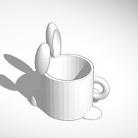 Small bunny full sized coffee mug 3D Printing 15105