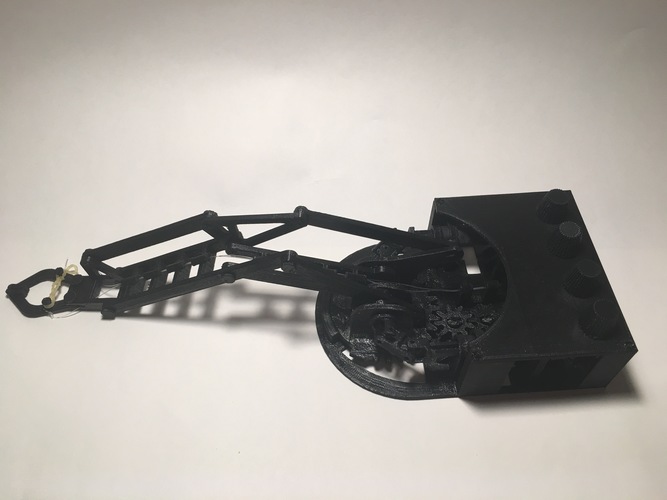 Fully Mechanical Desktop Robot Arm 3D Print 151115