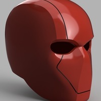 Small Red Hood Helmet (Batman) with Details 3D Printing 151192