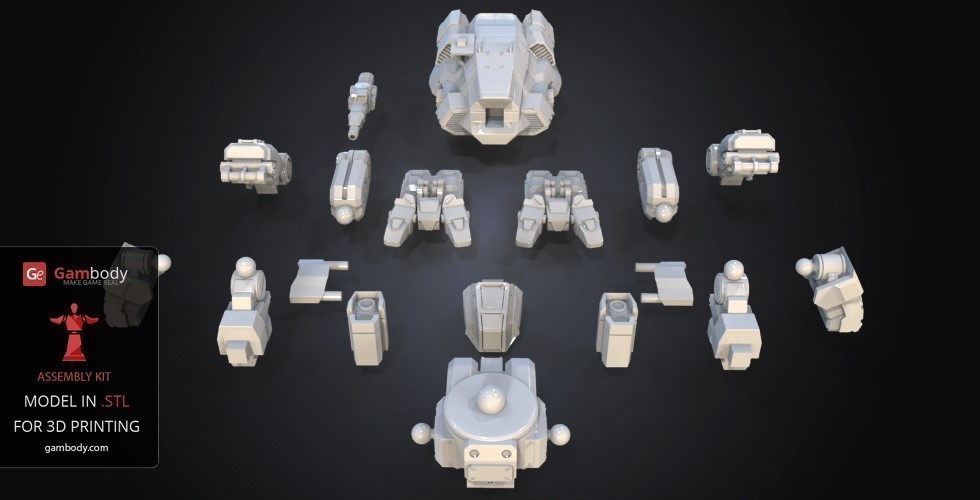 FanArt Battletech Marauder 3D Model Assembly Kit 3D Print 151200