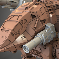 Small Mechwarrior Catapult Assembly Model, warfare set 3D Printing 151211