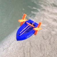 Small Rubber band powered boat 3D Printing 151459
