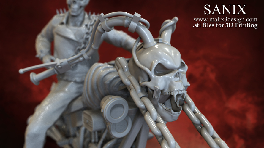 Ghost Rider - 3D Model for 3D Printing 3D Print 151606