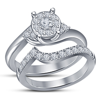 Small Bridal Ring Set 3D CAD Design In STL Format 3D Printing 151635