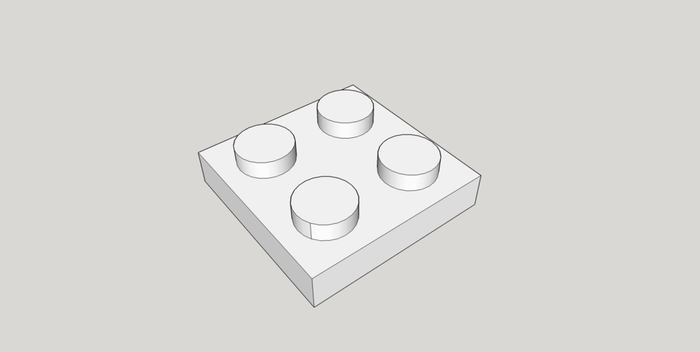 LEGO Brick-2X2-S 3D Print 151764 LEGO Brick-2X2-S 3D Print 151764