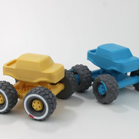 Small Mini Monster Truck With Suspension 3D Printing 151933