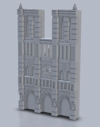 Notre Dame Cathedral - West Face 3D Print 152162