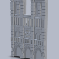 Small Notre Dame Cathedral - West Face 3D Printing 152162