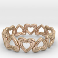 Small Hearts Bracelet 3D Printing 15228