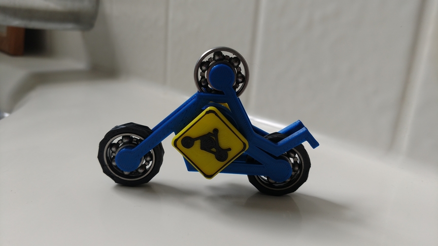 MOTORCYCLE STICKMAN FIDGET SPINNER 3D Print 152412