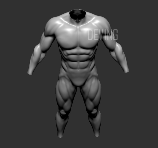 Batman muscle body for Muscle Suit Cosplay 3D Print 152652