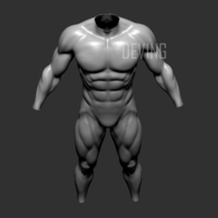 Small Batman muscle body for Muscle Suit Cosplay 3D Printing 152652