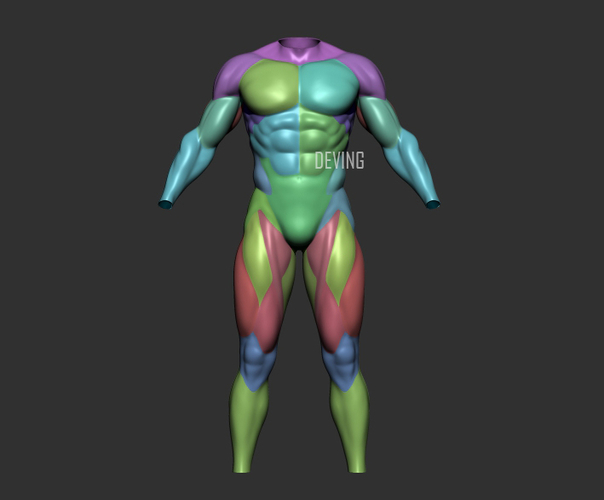 Batman muscle body for Muscle Suit Cosplay 3D Print 152655