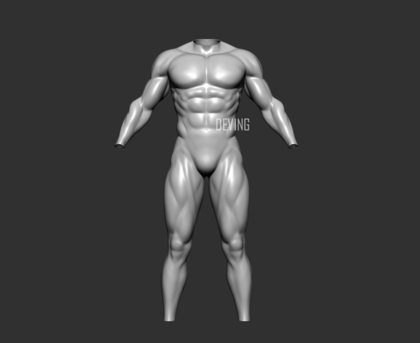 Batman muscle body for Muscle Suit Cosplay 3D Print 152656