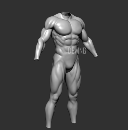 Batman muscle body for Muscle Suit Cosplay 3D Print 152657