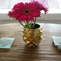 Small Pinecone/Pineapple Inspired Flower Pots 3D Printing 152748