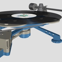 Small Vinyl Turntable -  It Plays Records :-) 3D Printing 152982