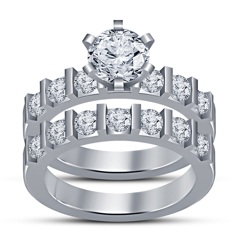 Exclusive Jewelry Design Bridal Ring Set In STL Format 3D Print 153023