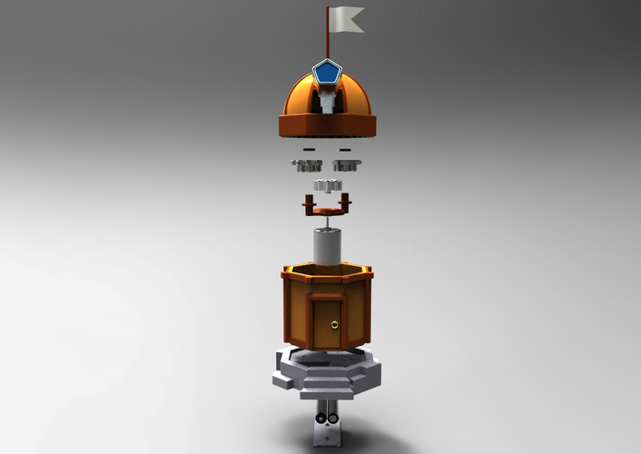 Mechanical Observatory 3D Print 153036 Mechanical Observatory 3D Print 153036