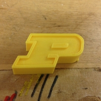 Small Purdue P Logo 3D Printing 153597