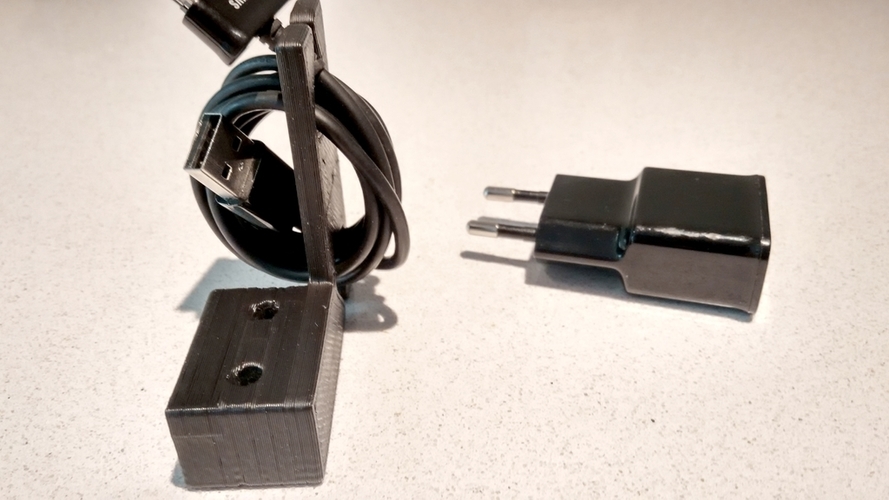 Charger/cord holder 3D Print 153636 Charger/cord holder 3D Print 153636