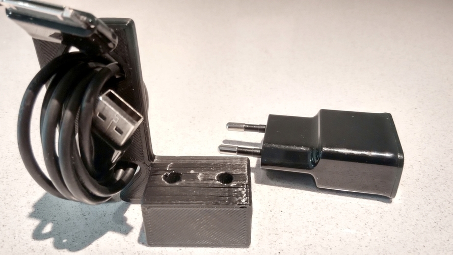 Charger/cord holder 3D Print 153637 Charger/cord holder 3D Print 153637