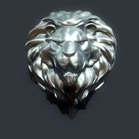 Small Lion Head 3D Printing 15368