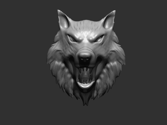 Wolf Head 3D Print 15371