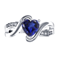 Small 3D CAD Model For Beatiful Heart Ring In STL Format 3D Printing 154121