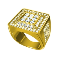 Small Artistic Jewelry 3D CAD Model Of Mens Ring In STL Format 3D Printing 154436