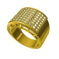 Small 3D CAD Design For Gents Ring In STL Format 3D Printing 154438